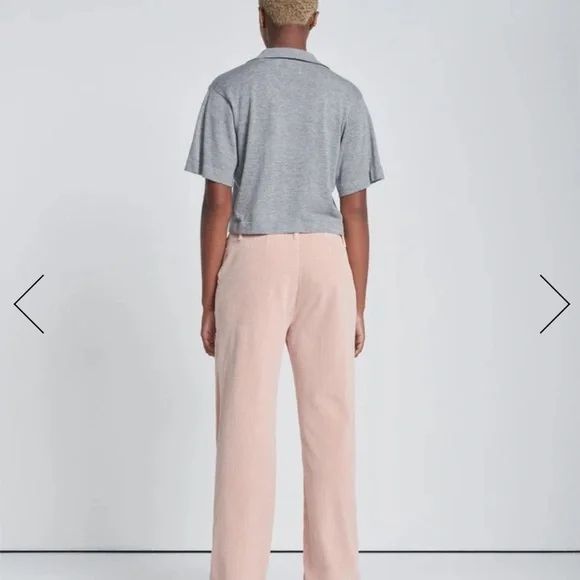 NWT 7 For All Mankind CORDUROY EASY TROUSER IN CAMEO ROSE, size 30, runs large - Picture 6 of 11